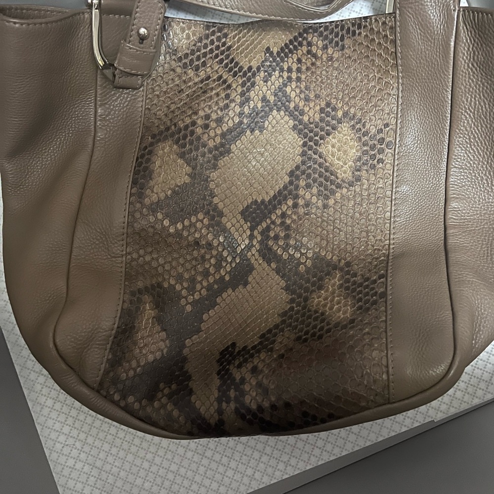 Gucci Brown Snake Print Tote